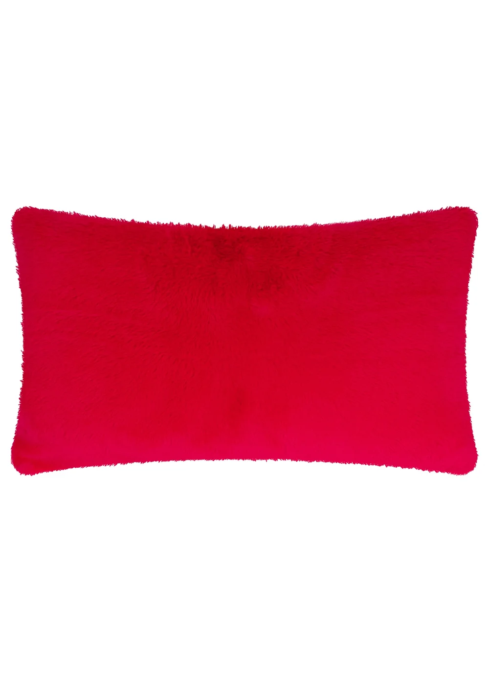 Furn Merry & Bright 30x50 Faux Fur Stripe Cushion Red/Pink - 30 x 50cm Image 4