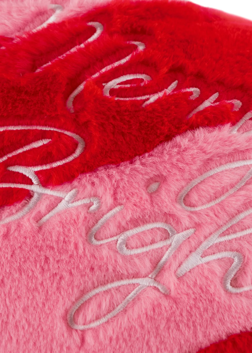 Furn Merry & Bright 30x50 Faux Fur Stripe Cushion Red/Pink - 30 x 50cm Image 3