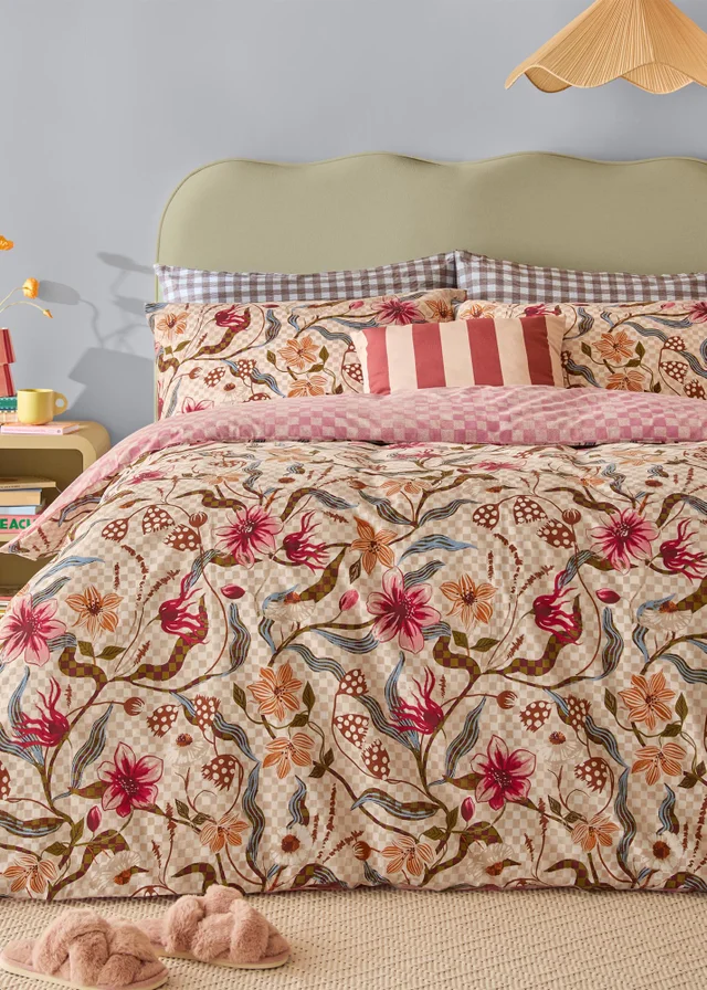 Furn Juno Single Reversible Printed Duvet Set Multi