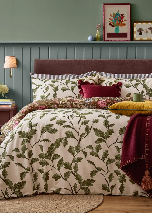 Furn Forest Bloom Double Reversible Duvet Set Chocolate - Double Image 2