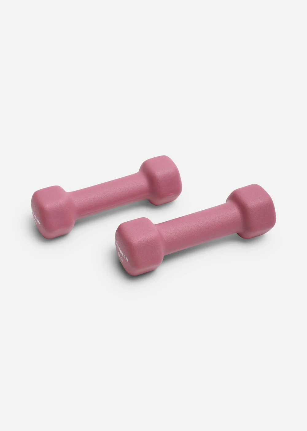 Movement Studio by Northern Dusk Pink Neoprene Hex Dumbbells Pair 2x1KG (16cm x 5cm) - No Size Image 2
