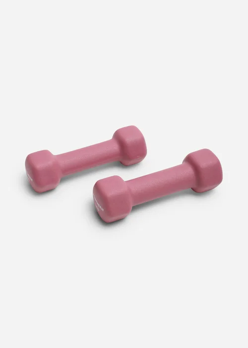 Movement Studio by Northern Dusk Pink Neoprene Hex Dumbbells Pair 2x1KG (16cm x 5cm) - No Size Image 2