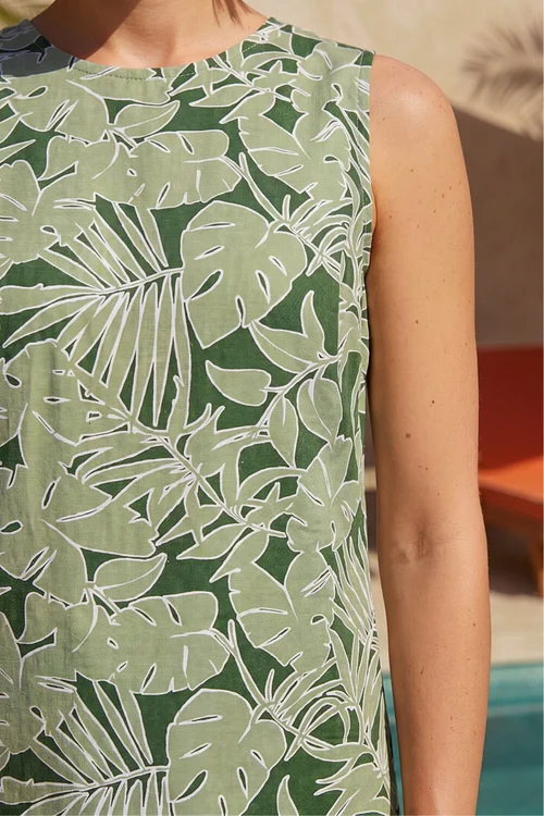 Roman Khaki Floral Print Vest Top - 12 Image 4