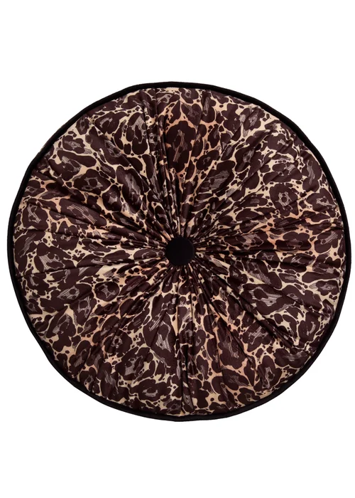 Laurence Llewelyn-Bowen Roxy Round Pleat Velvet Gold Round Cushion - 40cm Image 2