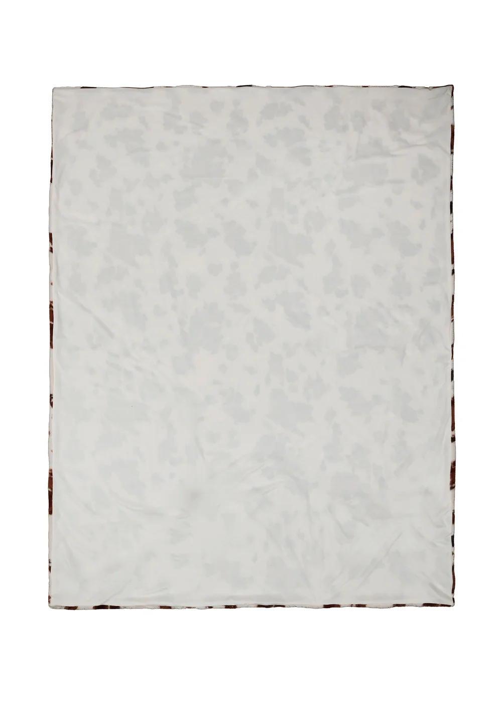 Fusion Cow Print Faux Fur Reversible Natural Bedspread - One Size Image 4