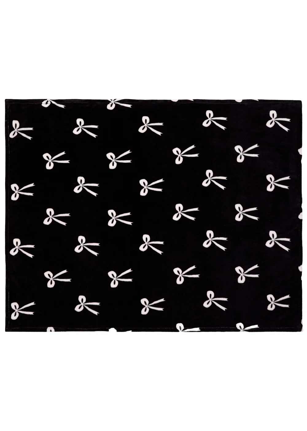 Fusion Bows Fleece Black Throw - 120 X 150 Image 3