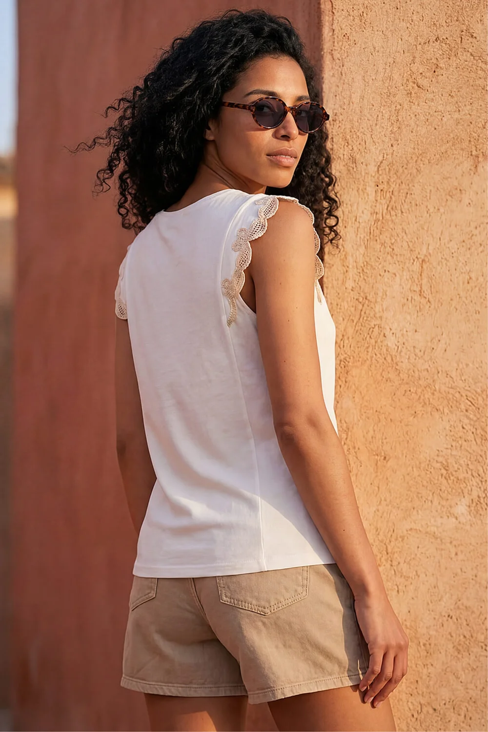 Roman Ivory Embroidered Frill Top - 20 Image 3