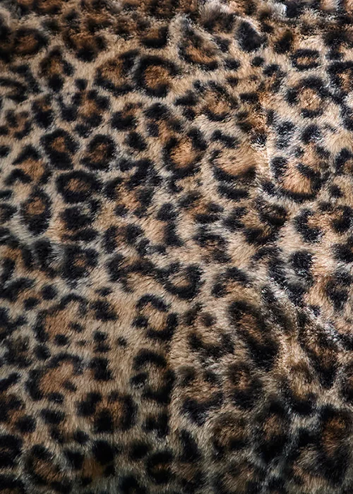 Fusion Leopard Faux Fur Reversible Natural Filled Cushion - 43W X 43D Image 3