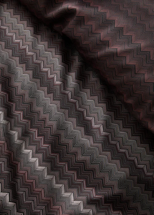 Appletree Chevron Stripe Reversible Chocolate Duvet Cover Set - Double Image 3