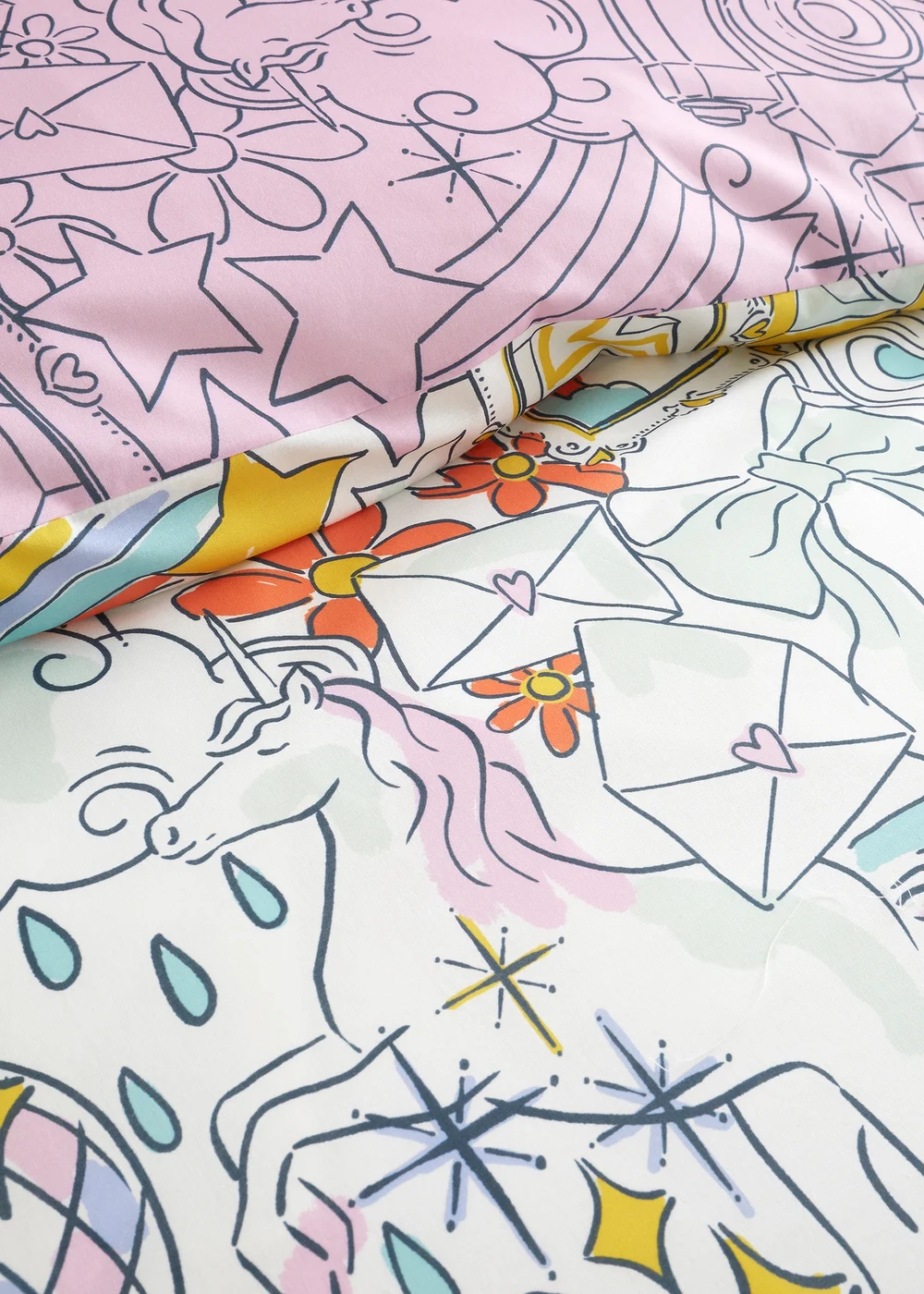 Bedlam Doodle Hobby Kids Reversible Multi Colour Duvet Cover Set - Single Image 3