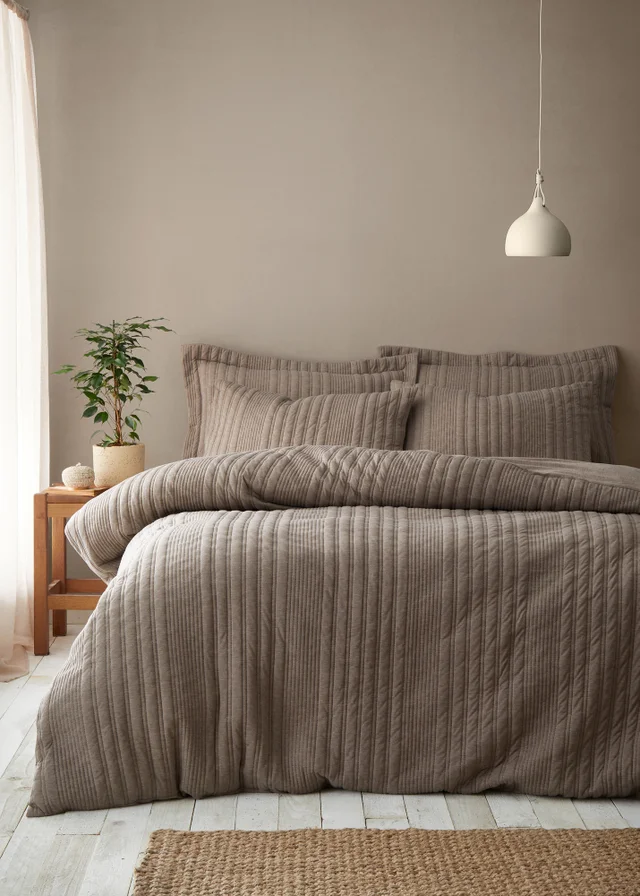 Pineapple Elephant Tamba Jersey Stripe Quilted Duvet Cover Set Mole