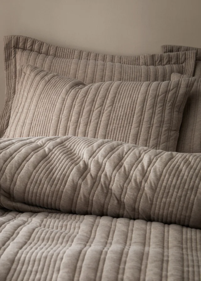 Pineapple Elephant Tamba Jersey Stripe Quilted Duvet Cover Set Mole