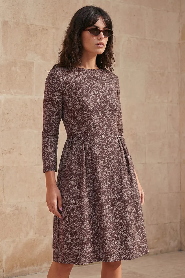 Roman Chocolate Side Detail Short Dress