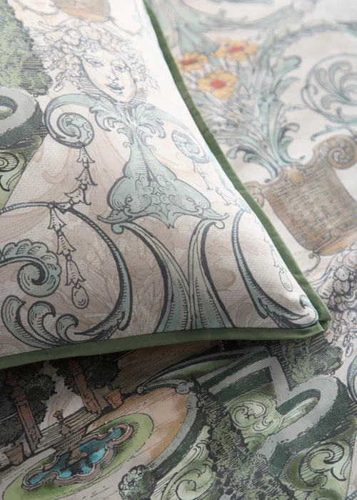 Laurence Llewelyn-Bowen Tuscan Garden Reversible Green Duvet Cover Set - Double Image 3