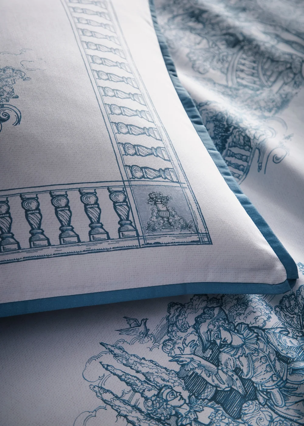 Laurence Llewelyn-Bowen Tuscan Toile Reversible Blue Duvet Cover Set - Double Image 3