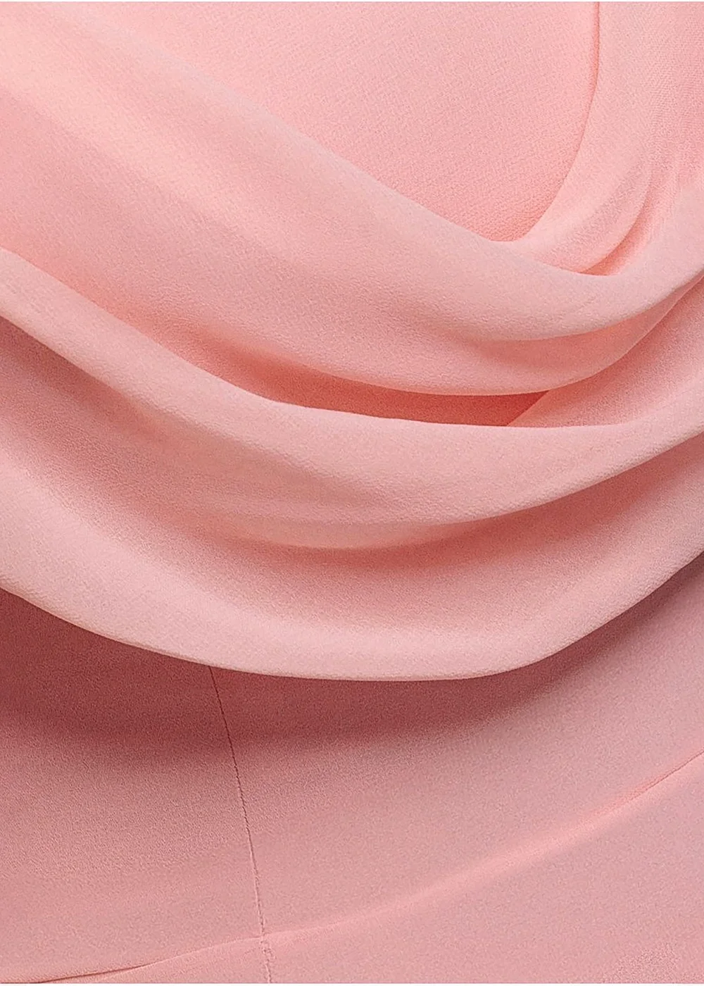 Goddiva Blush Chiffon Cowl Off Shoulder Wing Tiered Midi Dress - 16 Image 5