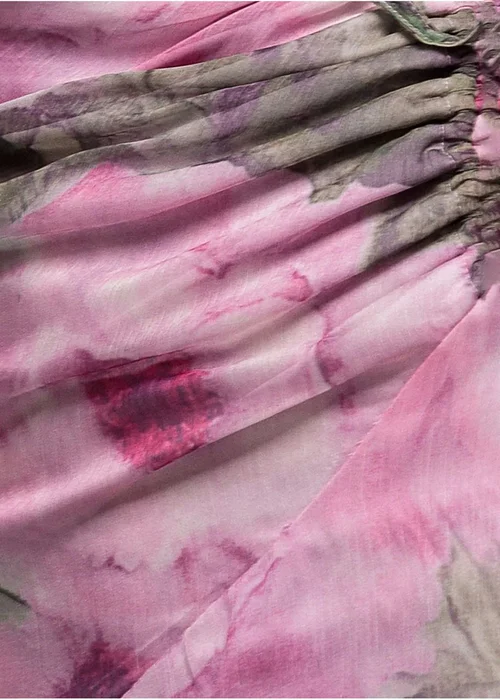 Goddiva Blush Floral Wrap High & Low Midaxi Dress - 10 Image 4