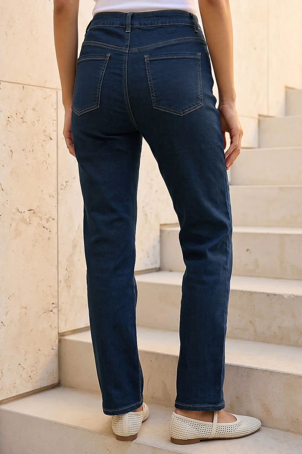 Roman Indigo Straight Leg Stretch Jeans - 16 Image 3