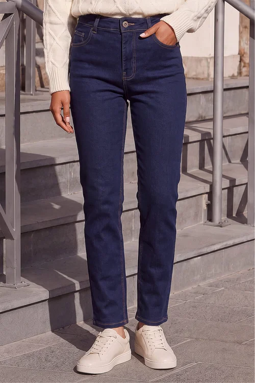 Roman Indigo Straight Leg Stretch Jeans - 16 Image 1