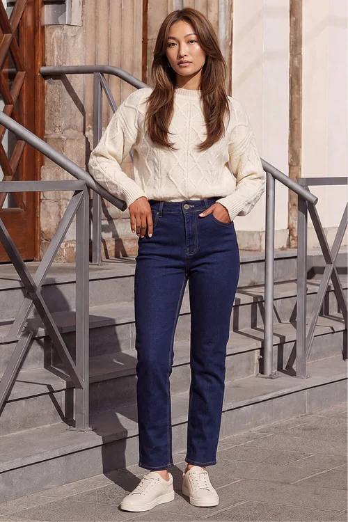 Roman Indigo Straight Leg Stretch Jeans - 16 Image 2
