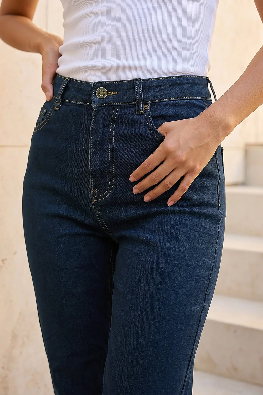 Roman Indigo Straight Leg Stretch Jeans - 16 Image 4