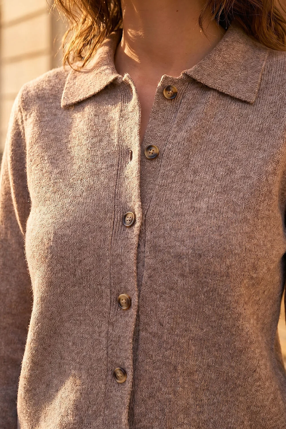 Roman Camel Petite Collar Cardigan - 16 Image 4