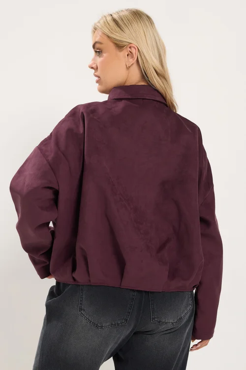 Yours Curve Purple Faux Suede Jacket - 34-36 Image 3