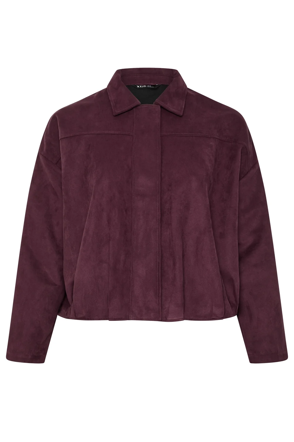 Yours Curve Purple Faux Suede Jacket - 34-36 Image 5