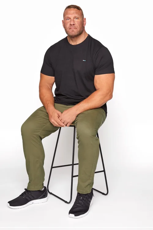 BadRhino Khaki Green Stretch Chinos - 36/L30 Image 3