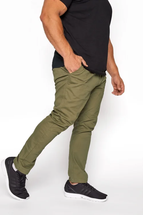 BadRhino Khaki Green Stretch Chinos - 36/L30 Image 4