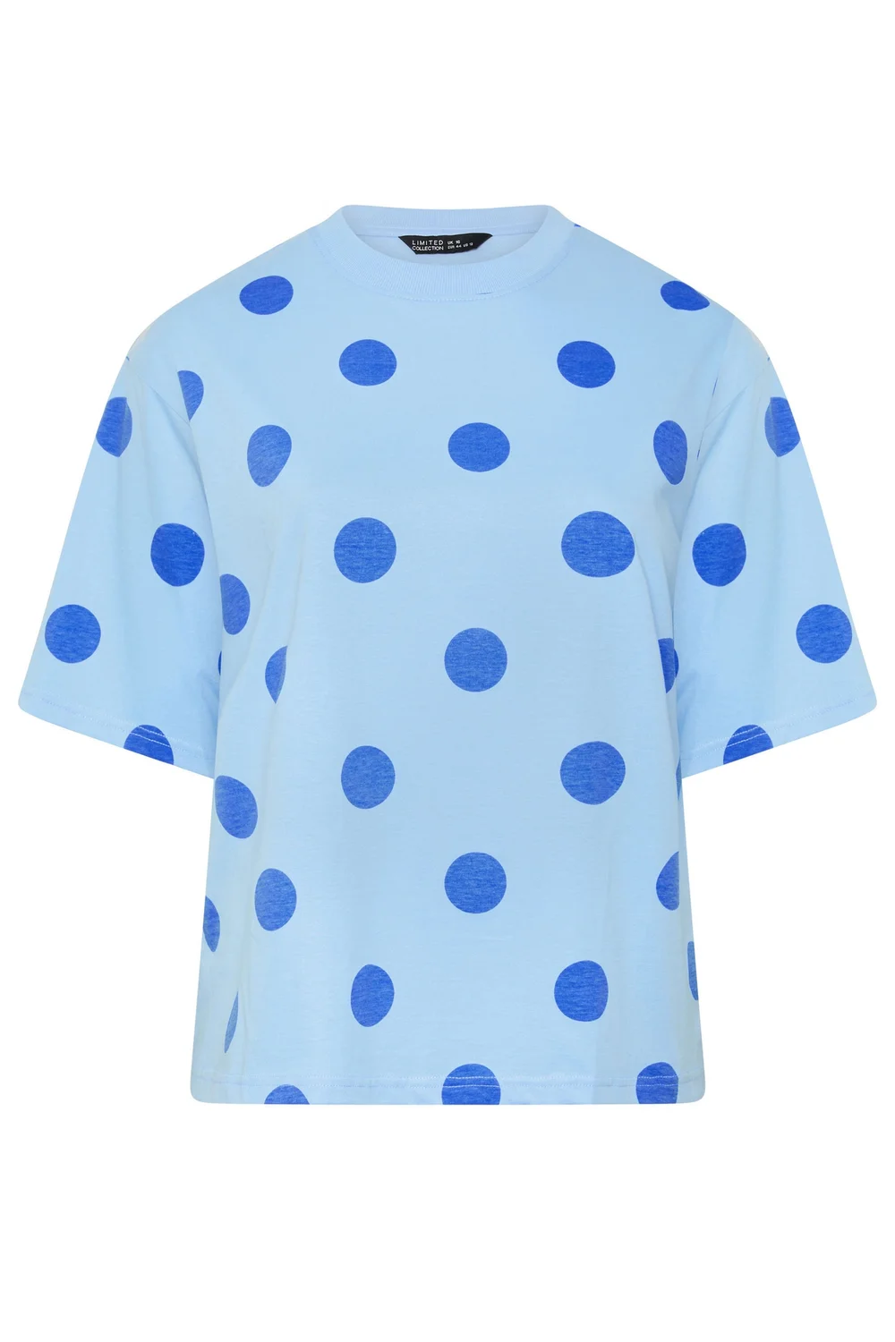 Yours Limited Curve Blue Polka Dot T-Shirt - 12 Image 5