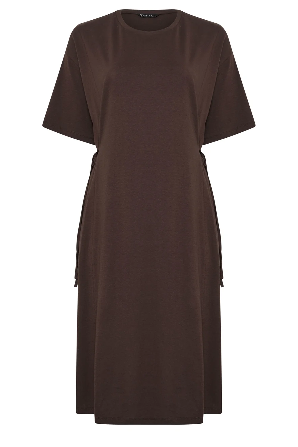 Yours Curve Brown Front Tie Midi Dress - 16 Image 5