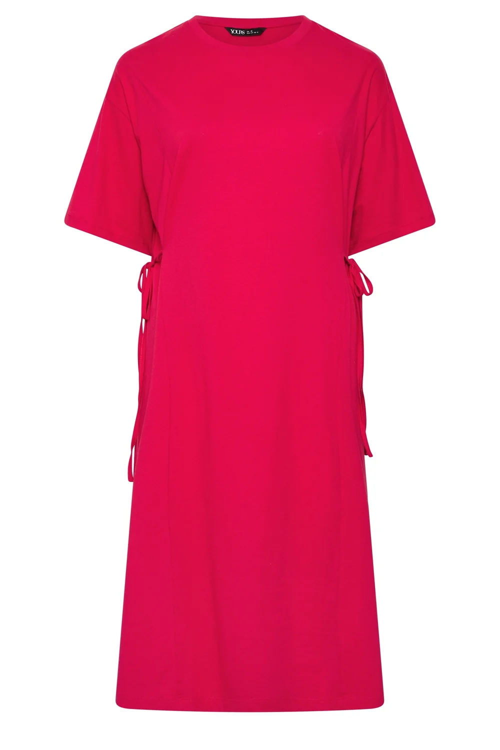 Yours Curve Red Front Tie Midi Dress - 16 Image 5