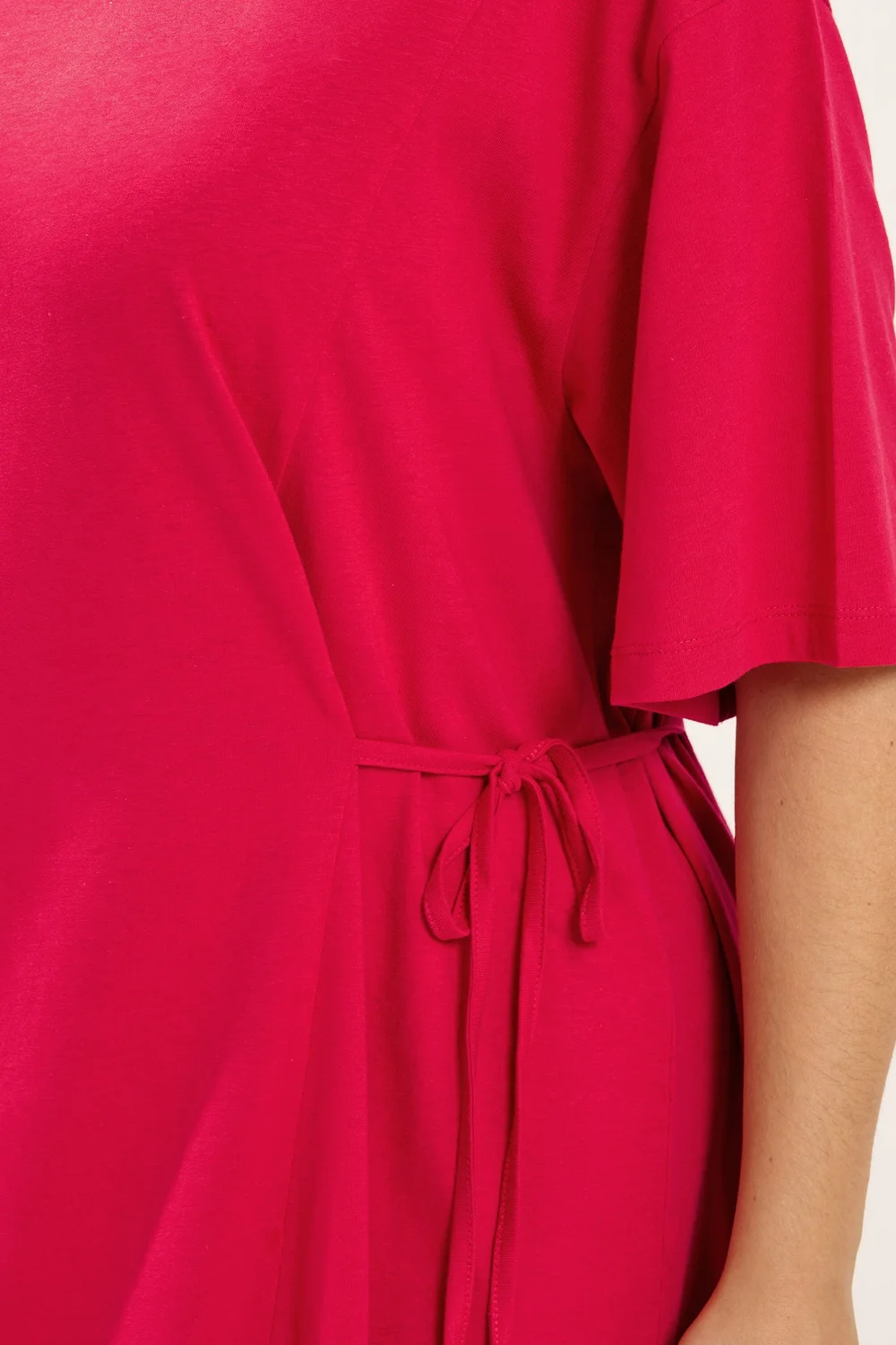Yours Curve Red Front Tie Midi Dress - 16 Image 4
