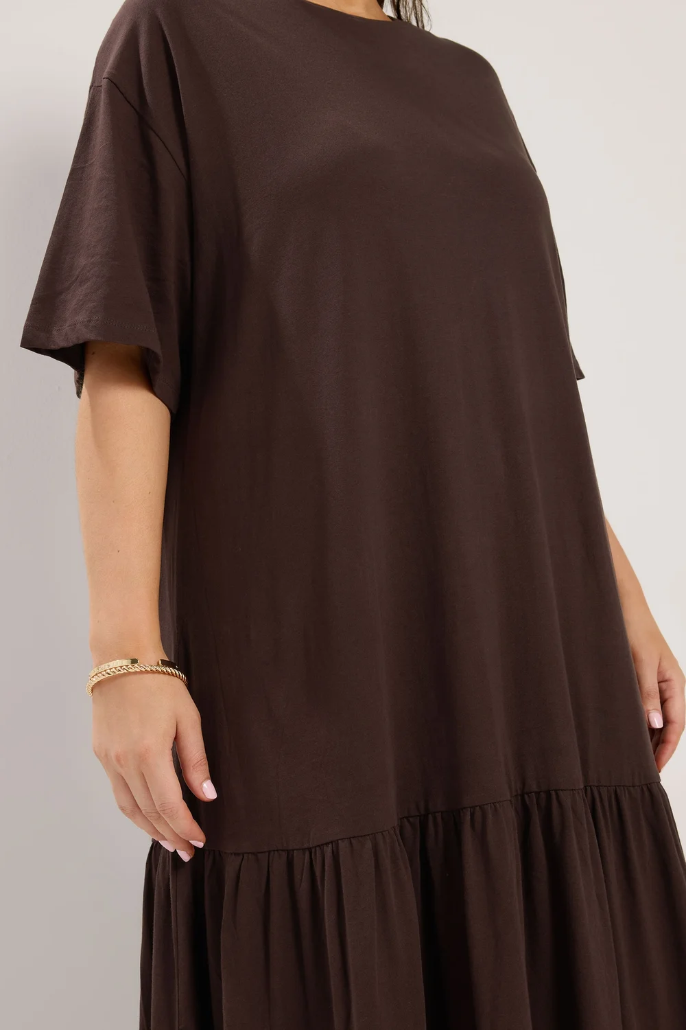 Yours Curve Chocolate Brown Maxi Dress - 16 Image 5