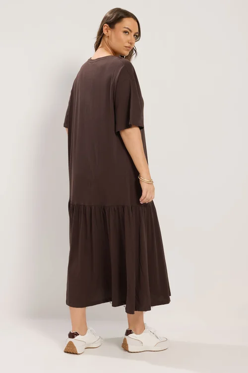 Yours Curve Chocolate Brown Maxi Dress - 16 Image 4