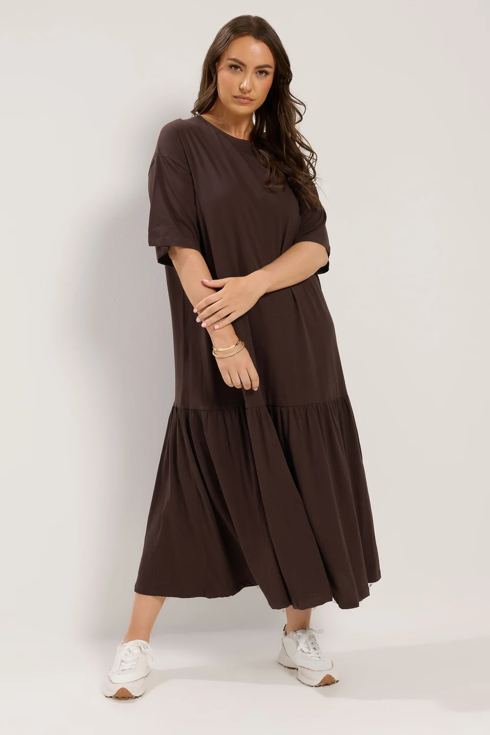 Yours Curve Chocolate Brown Maxi Dress - 16 Image 2