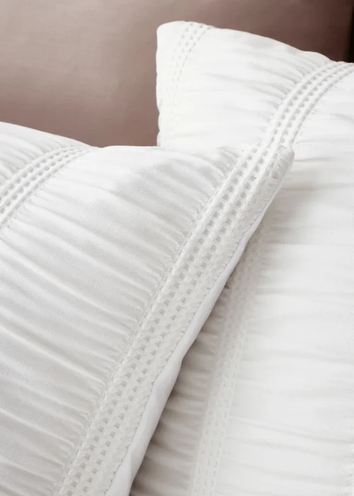 Pineapple Elephant Waffle Seersucker Duvet Cover Set White - Single Image 3