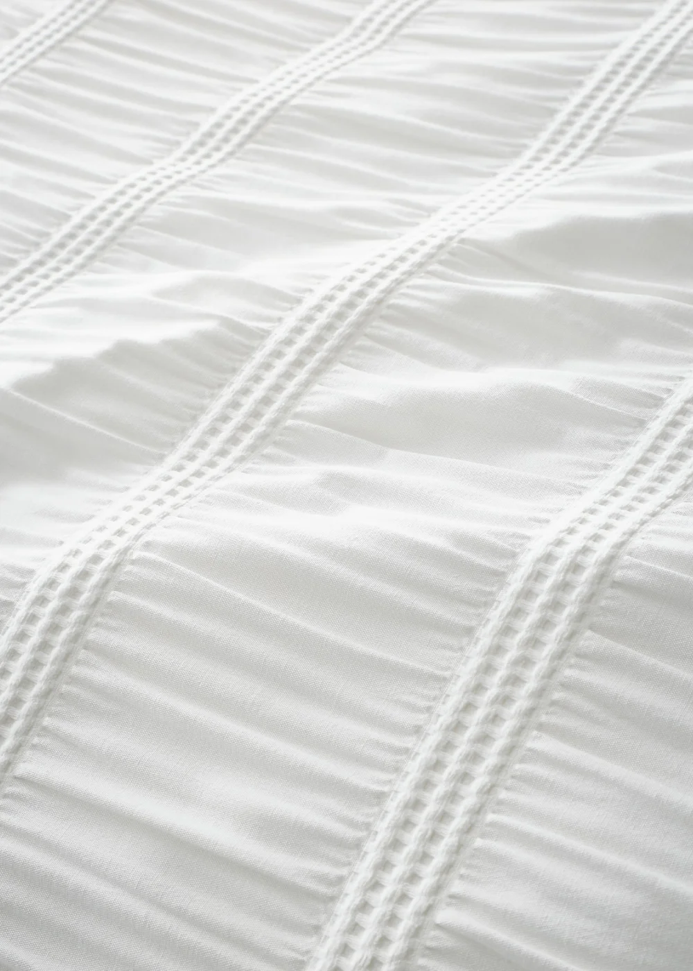 Pineapple Elephant Waffle Seersucker Duvet Cover Set White - Single Image 4