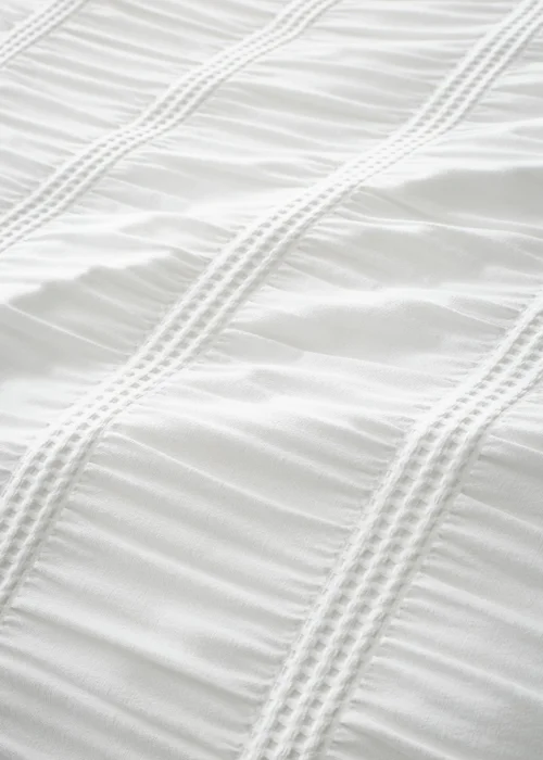 Pineapple Elephant Waffle Seersucker Duvet Cover Set White - Single Image 4