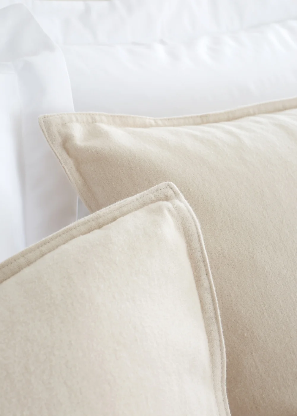 Bianca Fine Linens Brushed Embroidery Leaf Cotton Duvet Cover Set Natural - Single Image 4