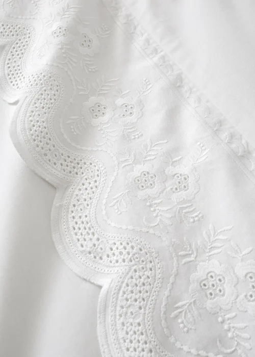 Bianca Fine Linens Elise Lace 200 Thread Count Cotton Duvet Cover Set White - Single Image 4