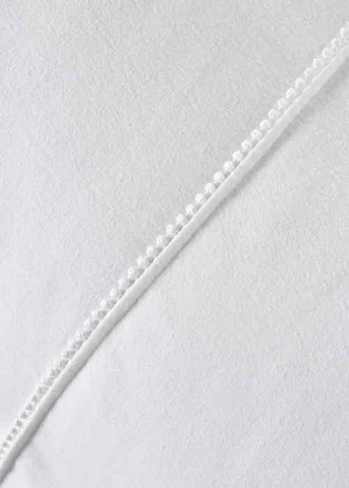 Catherine Lansfield Brushed Pom Pom Cotton Duvet Cover Set White - Single Image 3