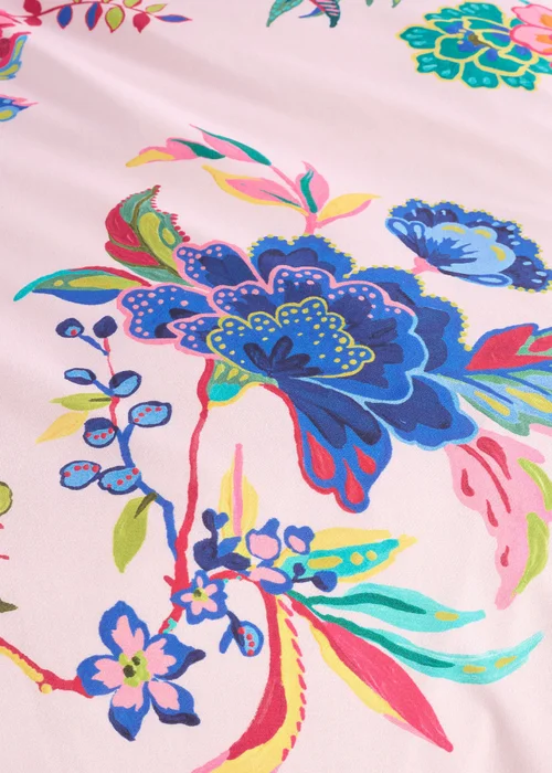 Sophie Robinson Flourish Floral 100% Cotton Reversible Duvet Cover Set Bright - Single Image 4