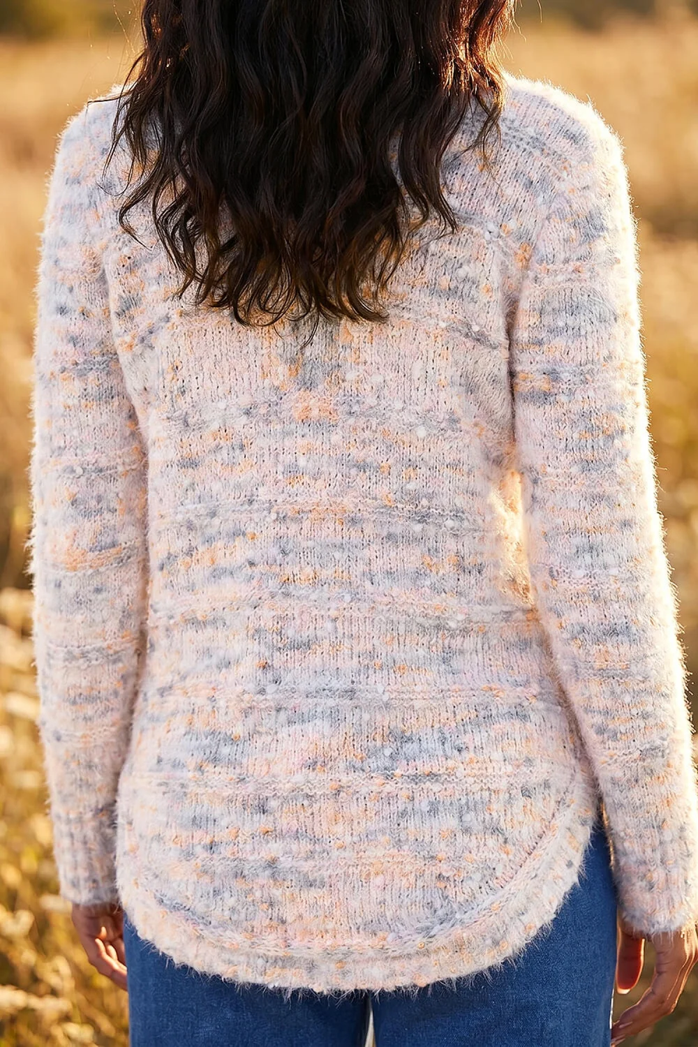 Roman Coral Nep Curved Hem Jumper - 10 Image 3