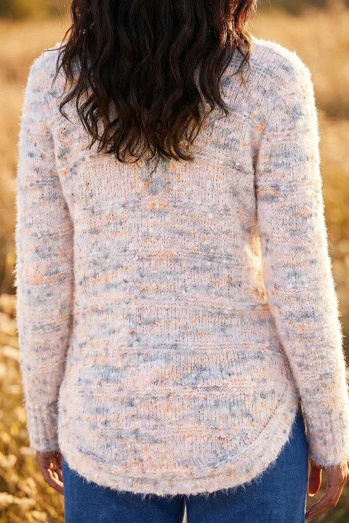Roman Coral Nep Curved Hem Jumper - 10 Image 3