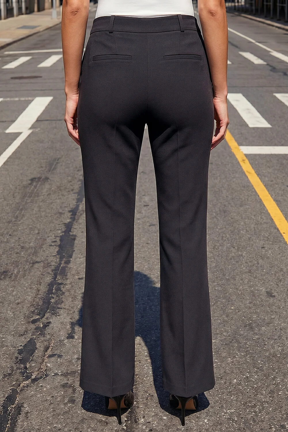 Roman Charcoal Bootcut Leg Stretch Trousers - 14 Image 3