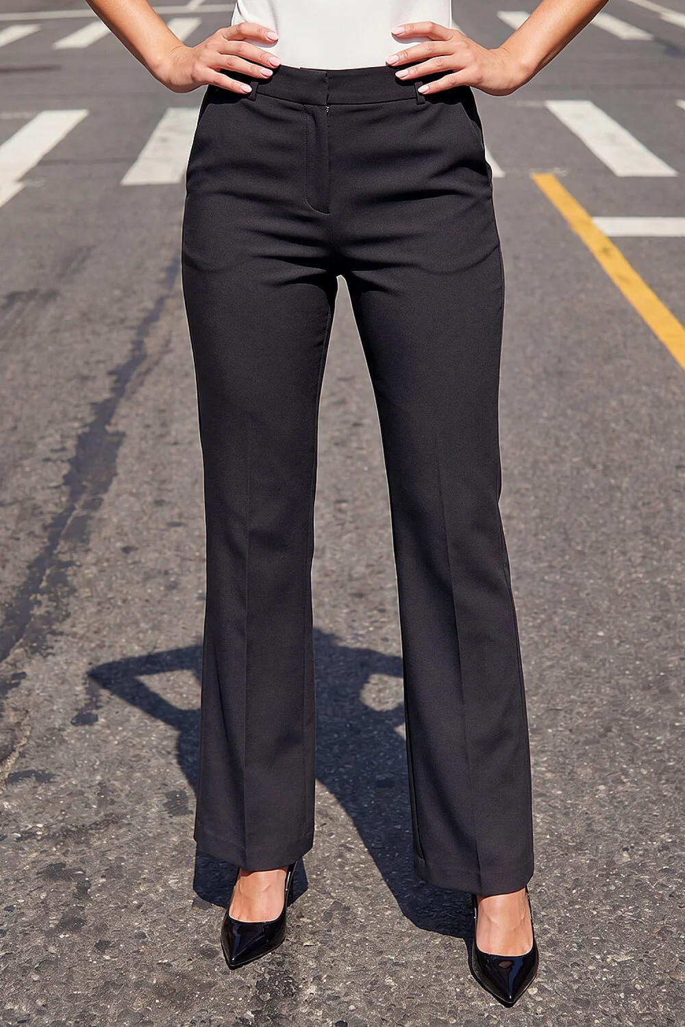 Roman Charcoal Bootcut Leg Stretch Trousers - 14 Image 2
