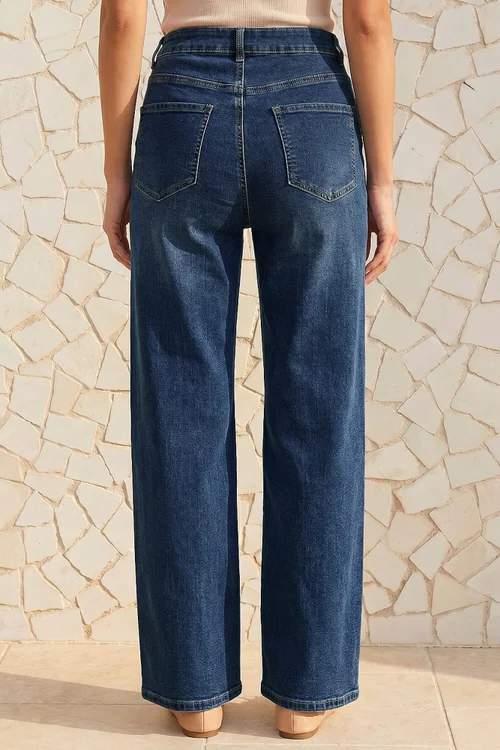 Roman Denim Wide Leg Stretch Jean - 10 Image 3