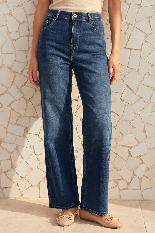 Roman Denim Wide Leg Stretch Jean - 10 Image 2